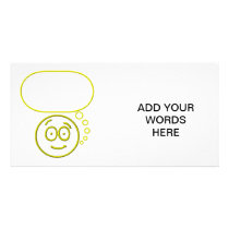 Face #4 (with speech bubble) custom photo card