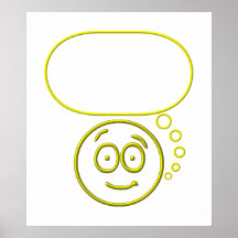 Face #4 (with speech bubble) print