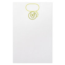 Face #4 (with speech bubble) stationery paper