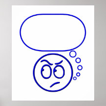 Face #5 (with speech bubble) poster