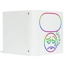 Face #6 (with speech bubble) vinyl binder