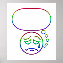 Face #6 (with speech bubble) posters