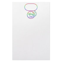 Face #6 (with speech bubble) customized stationery