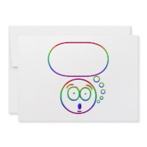 Face #7 (with speech bubble) invitations