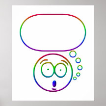 Face #7 (with speech bubble) print