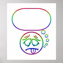 Face #8 (with speech bubble) posters
