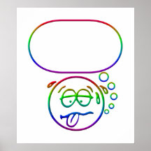 Face #9 (with speech bubble) print
