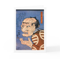 Face and hand made of bodies card