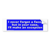 face bumper stickers