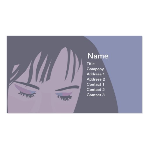 Face Business Card Templates (front side)