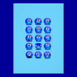 FACE_EXPRESS_Vector_Clipart funny royalblue invitations