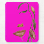 Face Flower Illusion Mouse Pad