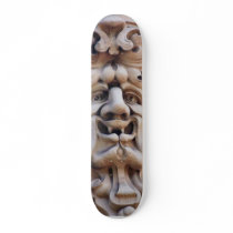Face In Stone On Buildings Wall skateboards by lifesphere Face In Stone On Buildings Wall skateboards