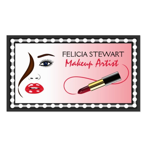 face makeup artist cosmetologist business cards business cosmetologist business cards
