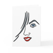 Face of a Lady card