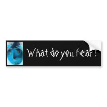 Face of Fear  Bumper Sticker What do you fear? bumper stickers