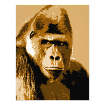 Face of Gorilla Custom Invitations - Funny Invites