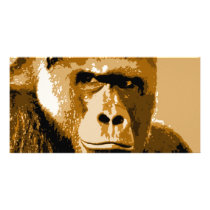 Face of Gorilla Customized Photo Card