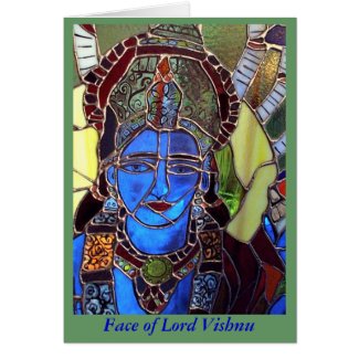 Face of Lord Vishnu Card card