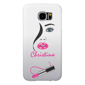 Face Pink Lipstick Kiss Mirror Samsung S6 Case Samsung Galaxy S6 Cases