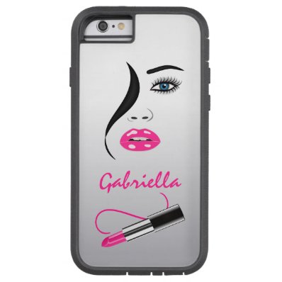 Face Pink Lipstick Mirror Xtreme iPhone 6 6S Cases Tough Xtreme iPhone 6 Case