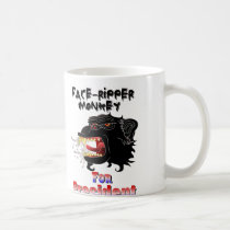 Face-Ripper Monkey for President mugs