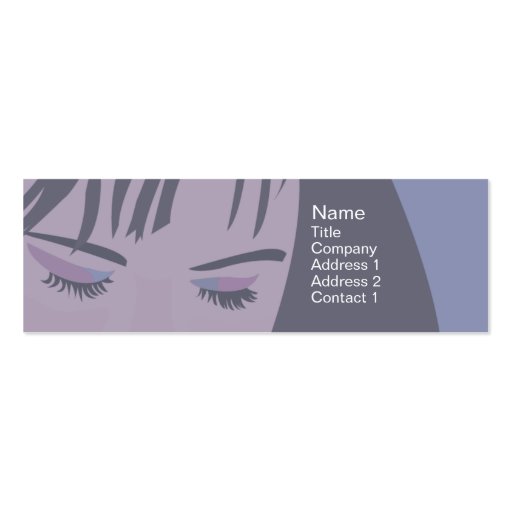 Face - Skinny Business Card (front side)