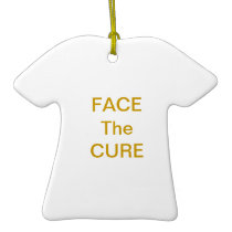 Face The Cure Ornament Gold