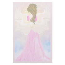 Face The Sun Pink Angel Customized Stationery