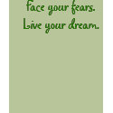 Face your fears.Live your dream. t-shirts by 1kweaver Face your fears.Live your dream. t-shirts