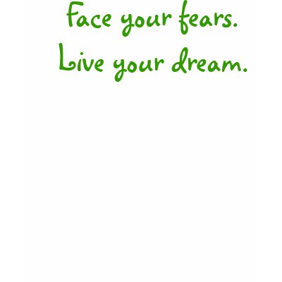 Face your fears.Live your dream. Tshirts by 1kweaver