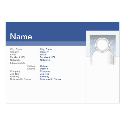 Facebook - Chubby Business Card Template (front side)