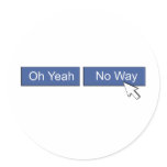 Facebook Friend Request 2 Round Sticker
