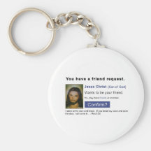 Facebook jesus key chain