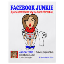 FACEBOOK JUNKIE flyers by pantsdownshirtscom FACEBOOK JUNKIE flyers