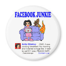 FACEBOOK JUNKIE magnets