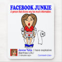 FACEBOOK JUNKIE mousepads
