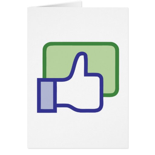 Facebook Like Button Greeting Card