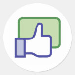 Facebook Like Button Round Sticker