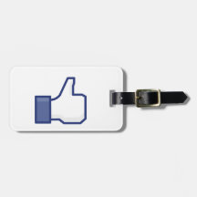 facebook LIKE thumb up Bag Tag
