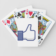 facebook LIKE thumb up Bicycle Poker Deck
