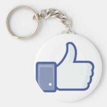 facebook LIKE thumb up icon graphic Keychain