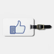 facebook LIKE thumb up icon graphic Travel Bag Tags
