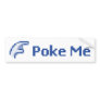 facebook Poke Me Sticker Bumper Stickers