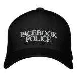 FACEBOOK, POLICE EMBROIDERED BASEBALL CAPS
