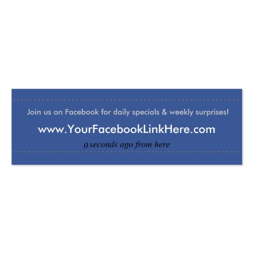 Facebook Profile Business Card *Specials blu (front side)