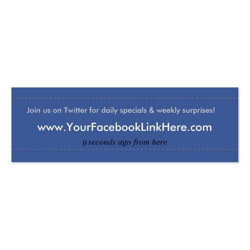 Facebook Profile Business Card *Specials blu (front side)