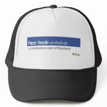 Facebookaholic hats by WaveWear Facebookaholic hats