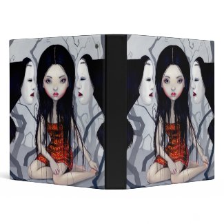 Faceless Ghosts BINDER Japanese Gothic Horror binder