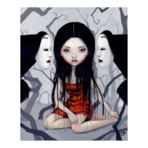 Faceless Ghosts gothic japanese horror Art Print by strangeling Faceless Ghosts gothic japanese horror Art Print